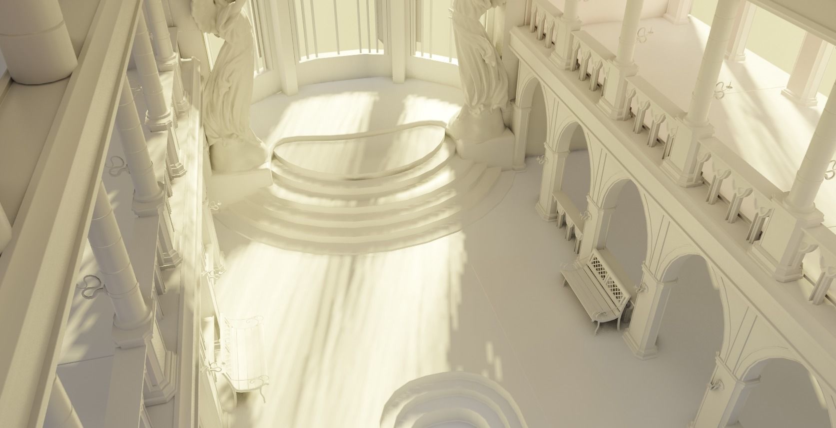 medieval palace  3D model_4