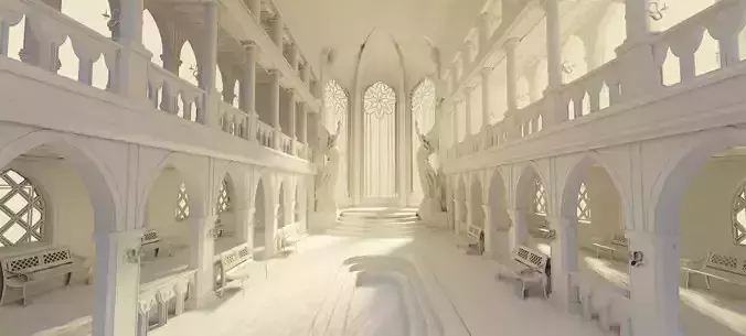medieval palace  3D model