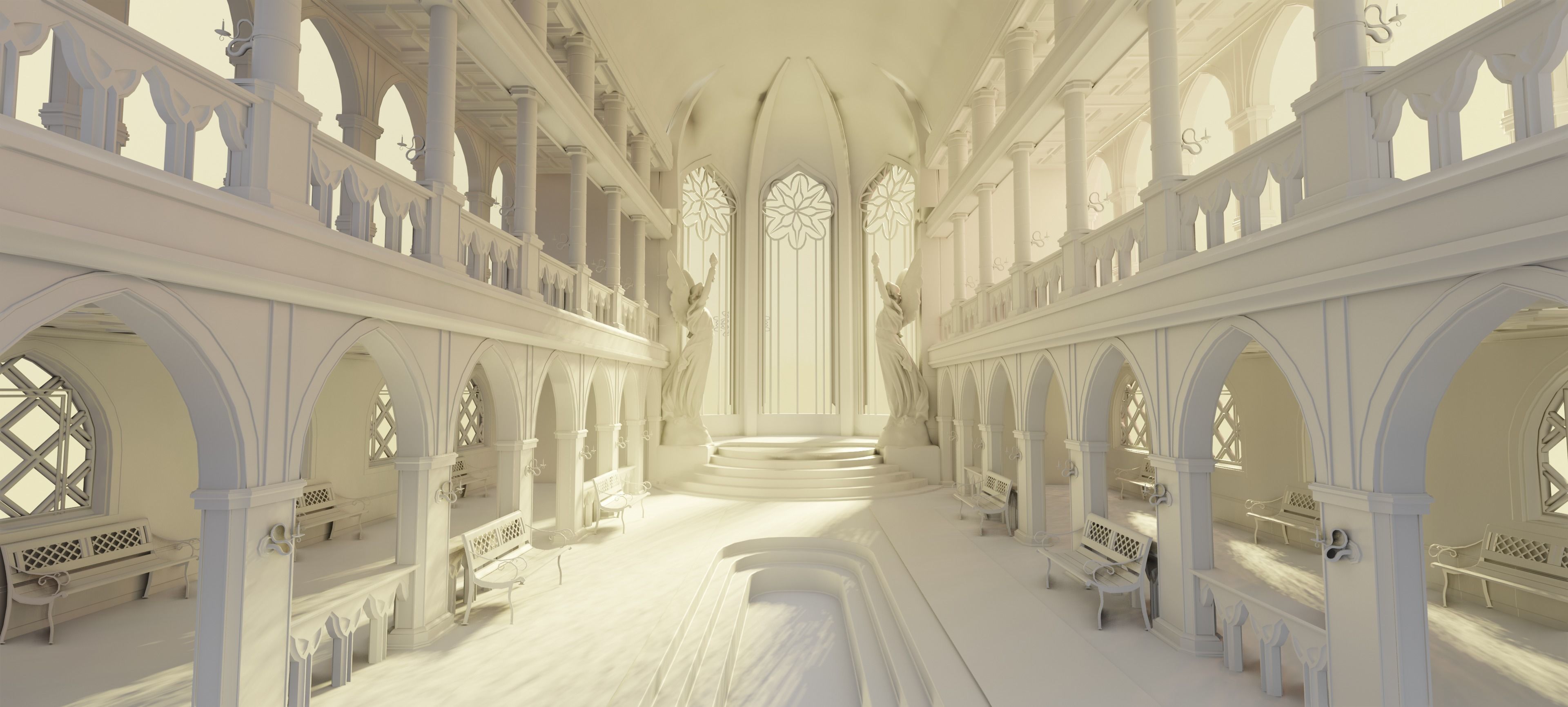 medieval palace  3D model_0