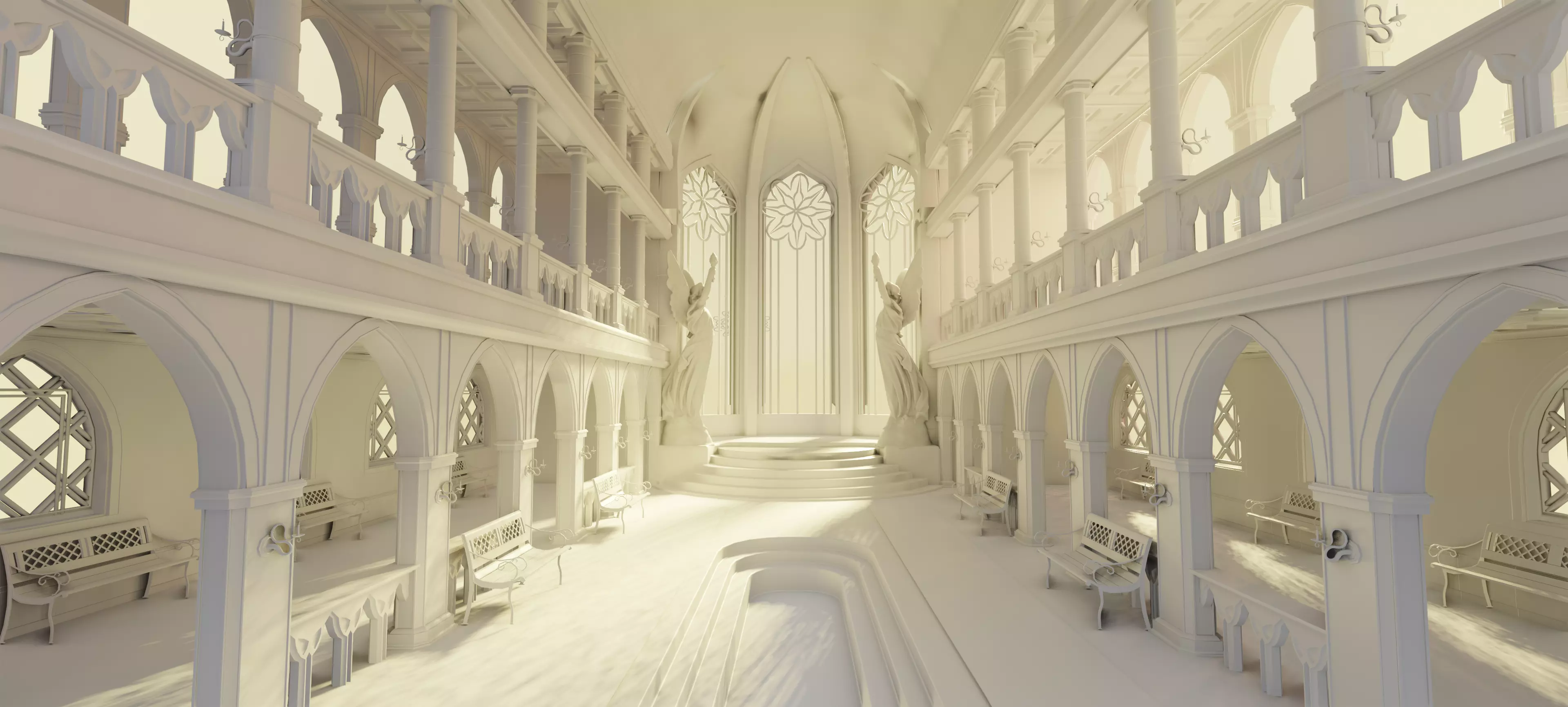 medieval palace  3D model_0