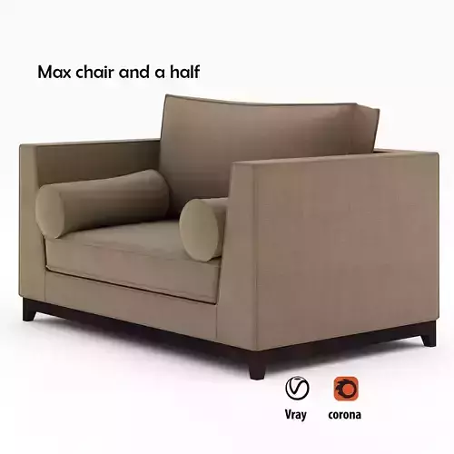 Max chair and a half chair 3D model