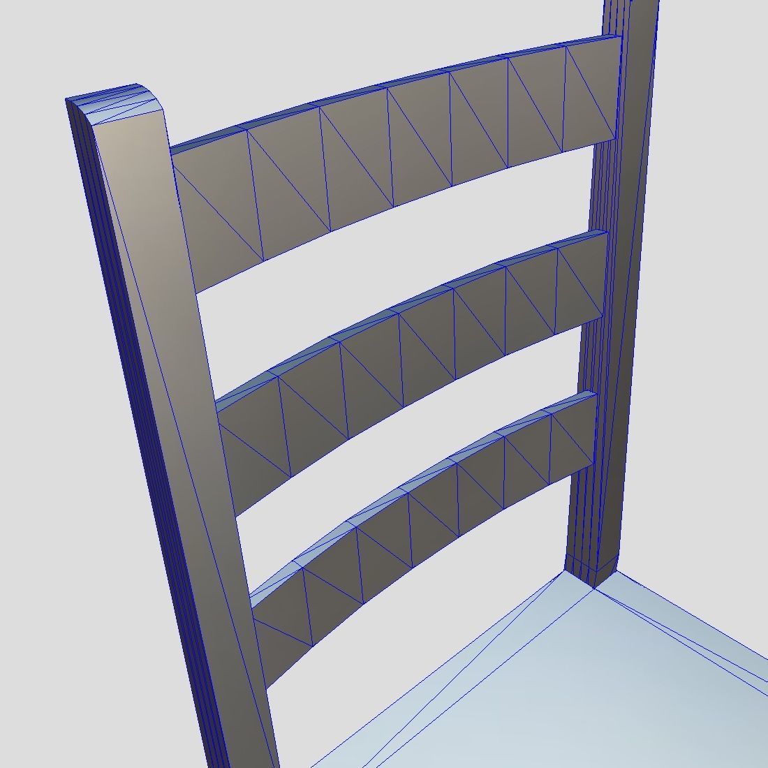 Chair 6 orange Low-poly 3D model_17