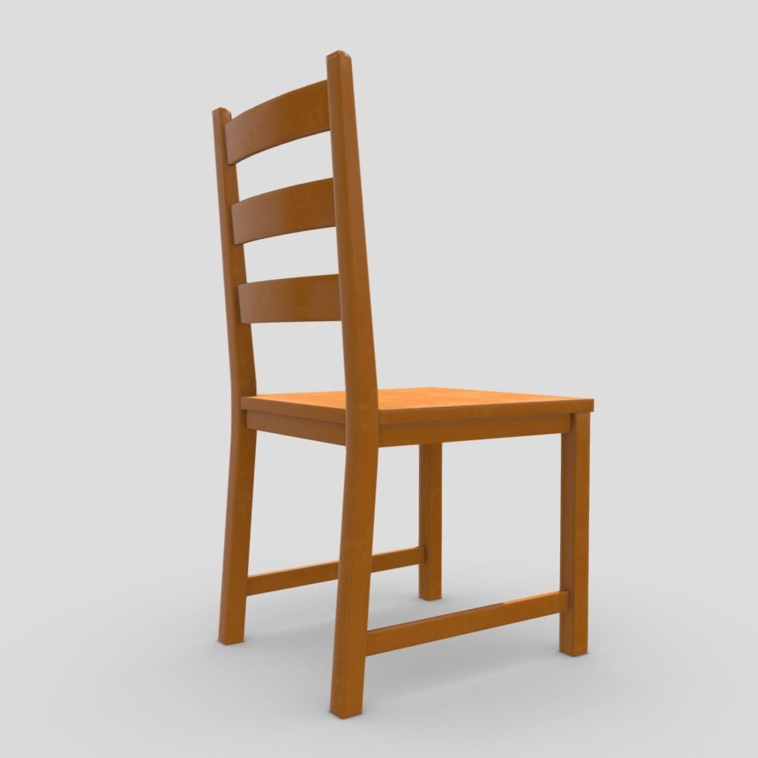 Chair 6 orange Low-poly 3D model_12