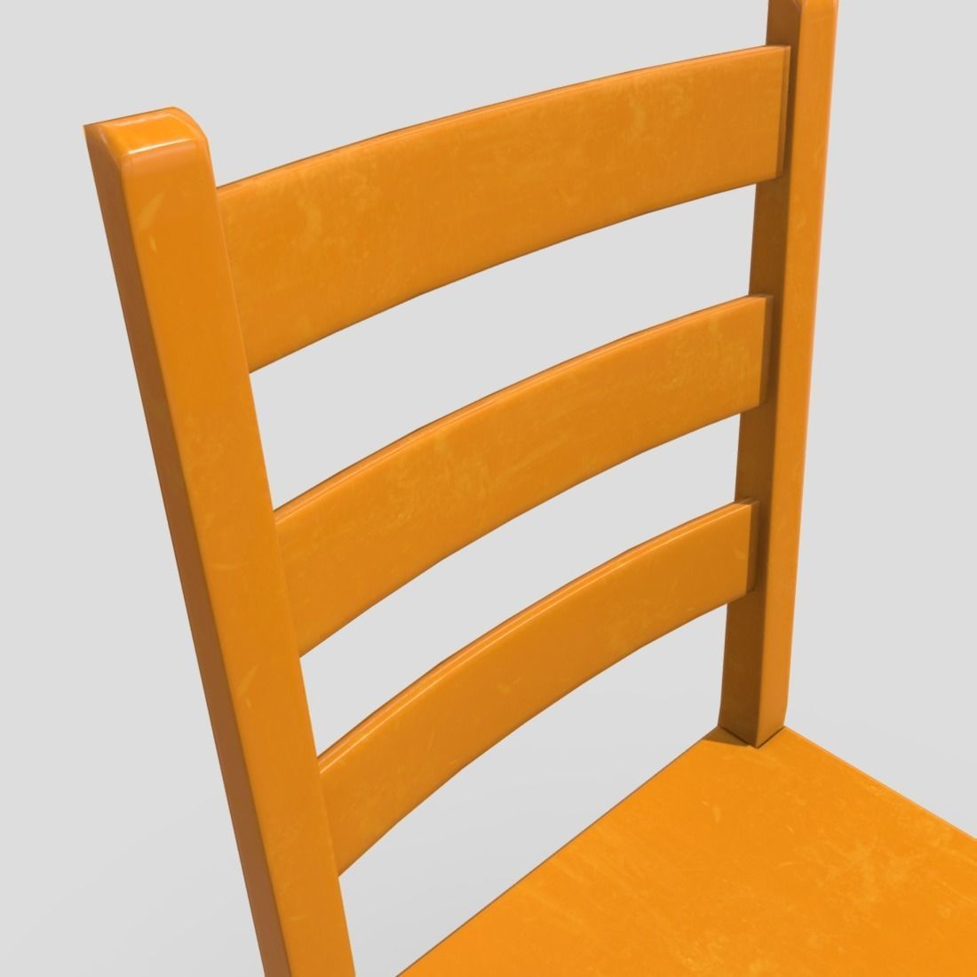 Chair 6 orange Low-poly 3D model_16