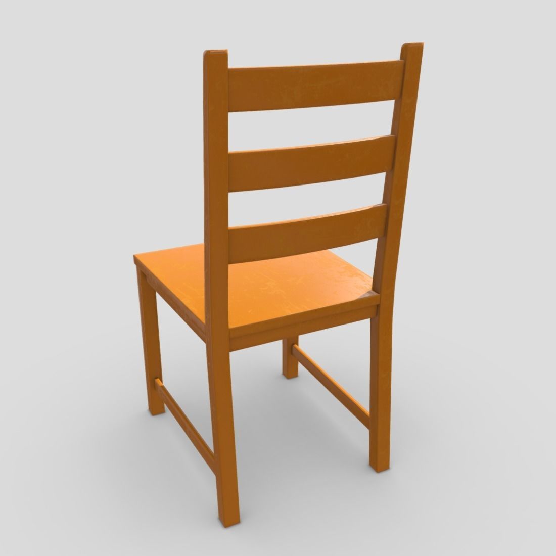 Chair 6 orange Low-poly 3D model_10