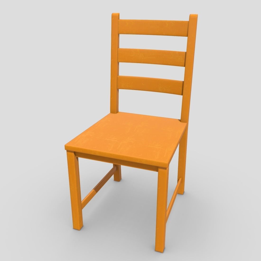 Chair 6 orange Low-poly 3D model_20