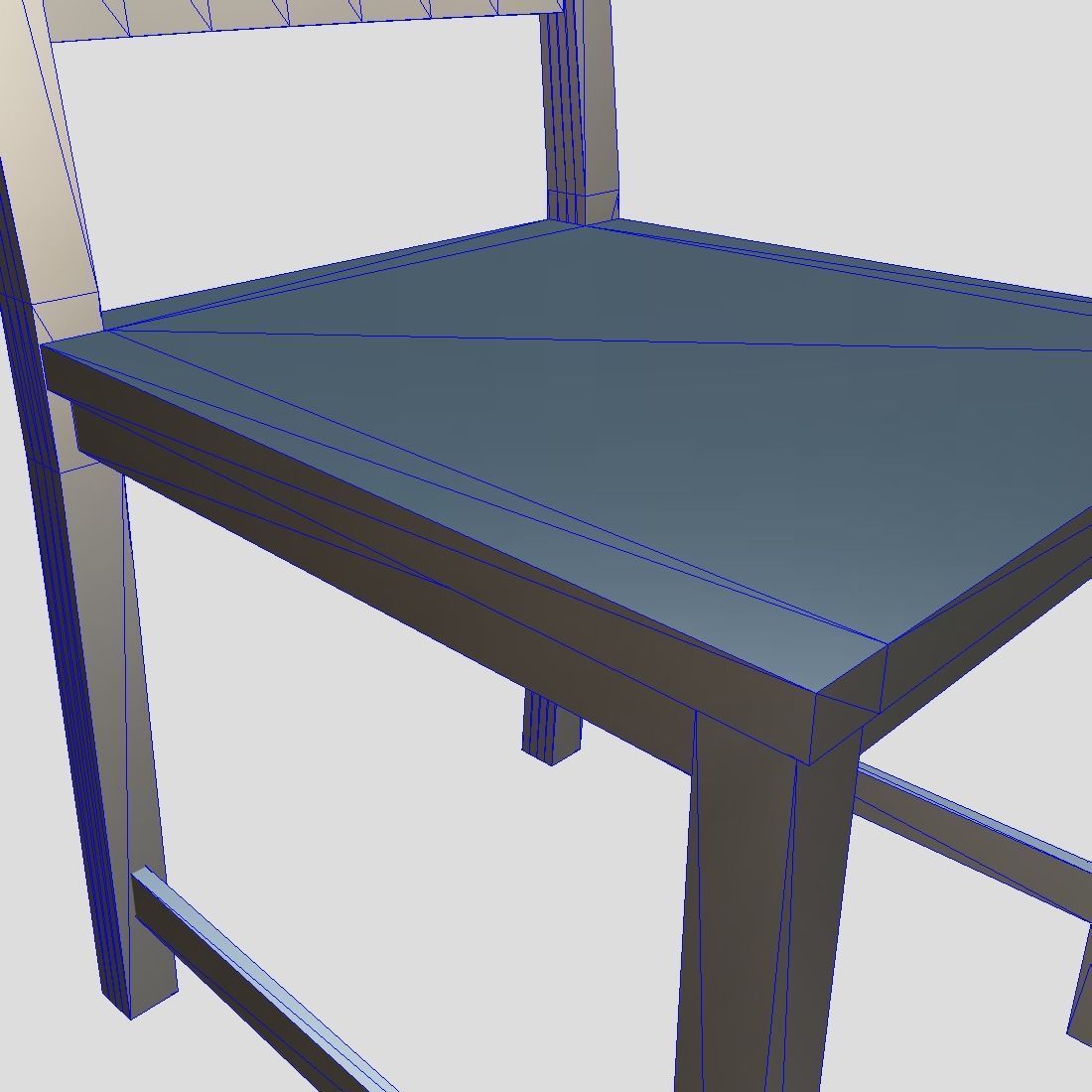 Chair 6 orange Low-poly 3D model_19