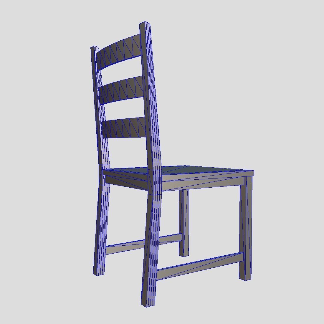 Chair 6 orange Low-poly 3D model_13