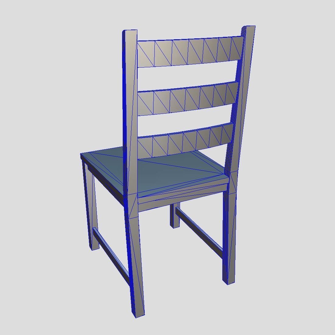 Chair 6 orange Low-poly 3D model_11