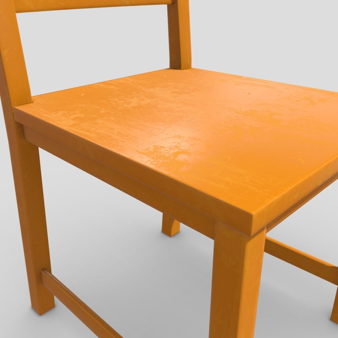 Chair 6 orange Low-poly 3D model_18
