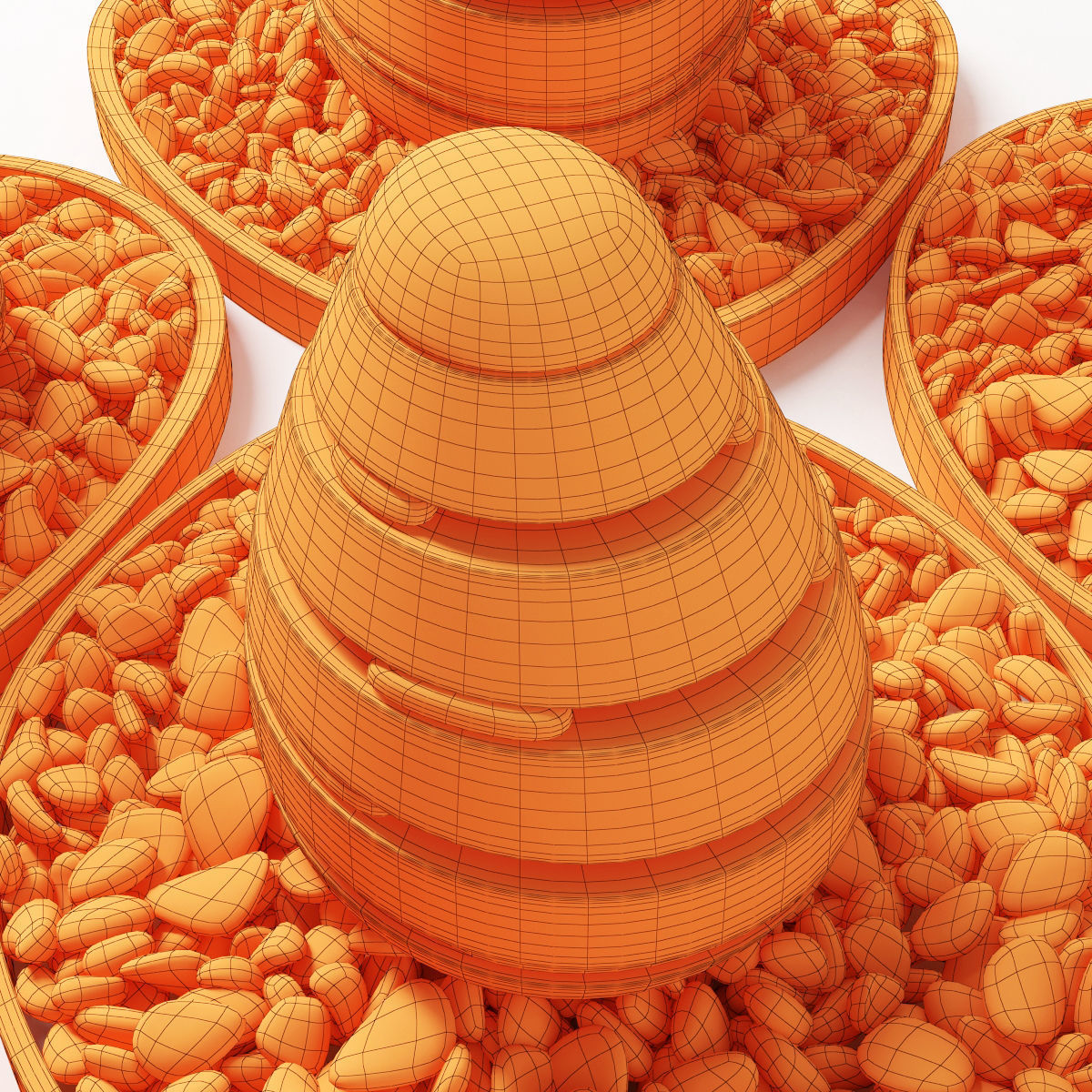 Lawn street stone decor  3D model_10