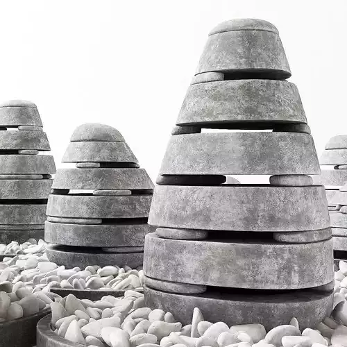 Lawn street stone decor 