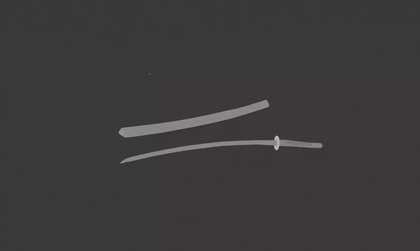 katana samurai sword Free low-poly 3D model