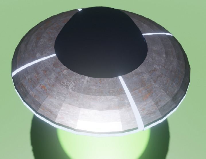 UFO SPACE SHIP LOW-POLY 3D MODEL Low-poly 3D model_6