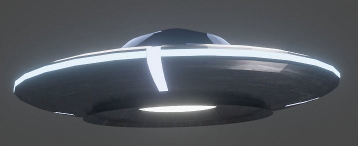 UFO SPACE SHIP LOW-POLY 3D MODEL Low-poly 3D model_1