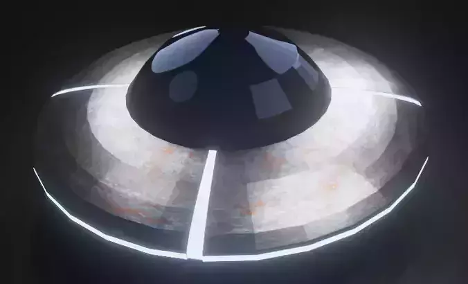 UFO SPACE SHIP LOW-POLY 3D MODEL