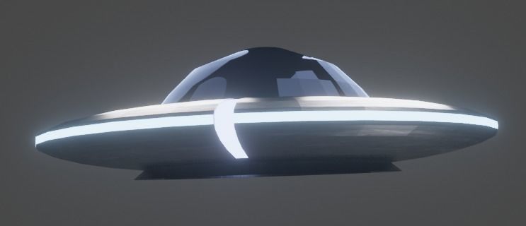 UFO SPACE SHIP LOW-POLY 3D MODEL Low-poly 3D model_2