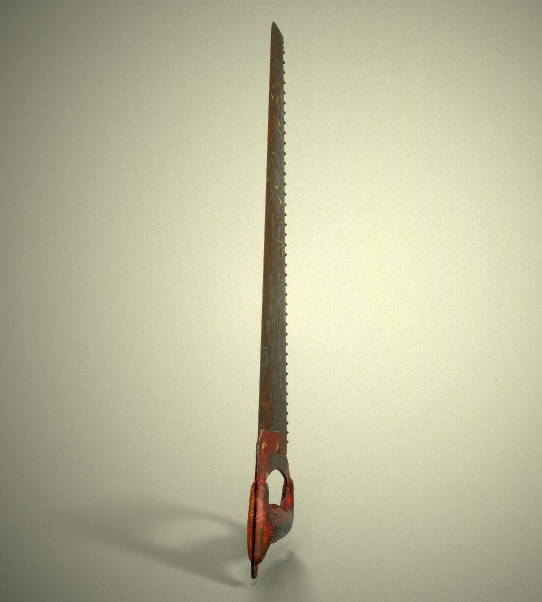 Old Metal Saw 3D model_8