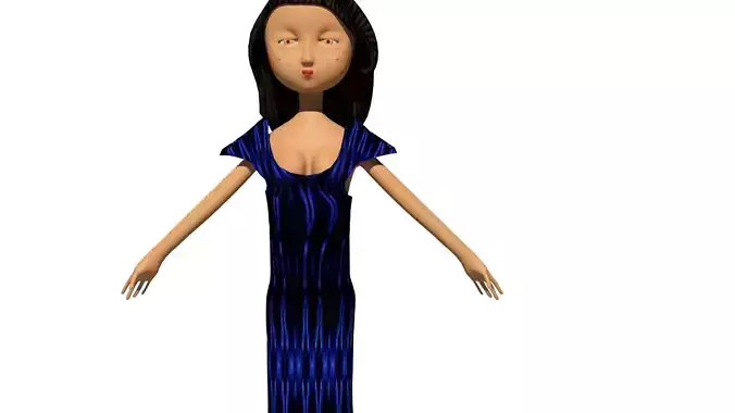 free model of a woman in a dress with textures 4