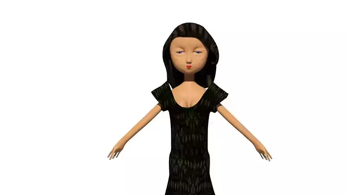 free model of a woman in a dress with textures 6