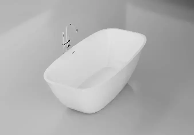 NEW Freestanding Modern Bathtub and Mixer