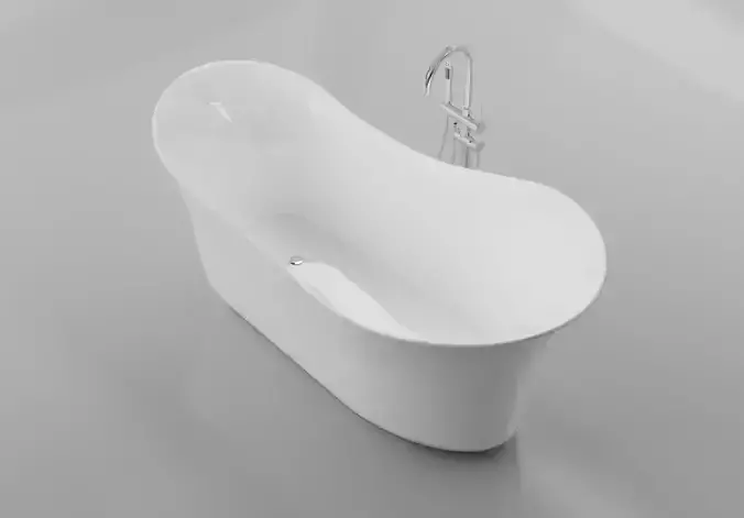Freestanding Retro Bathtub and Mixer