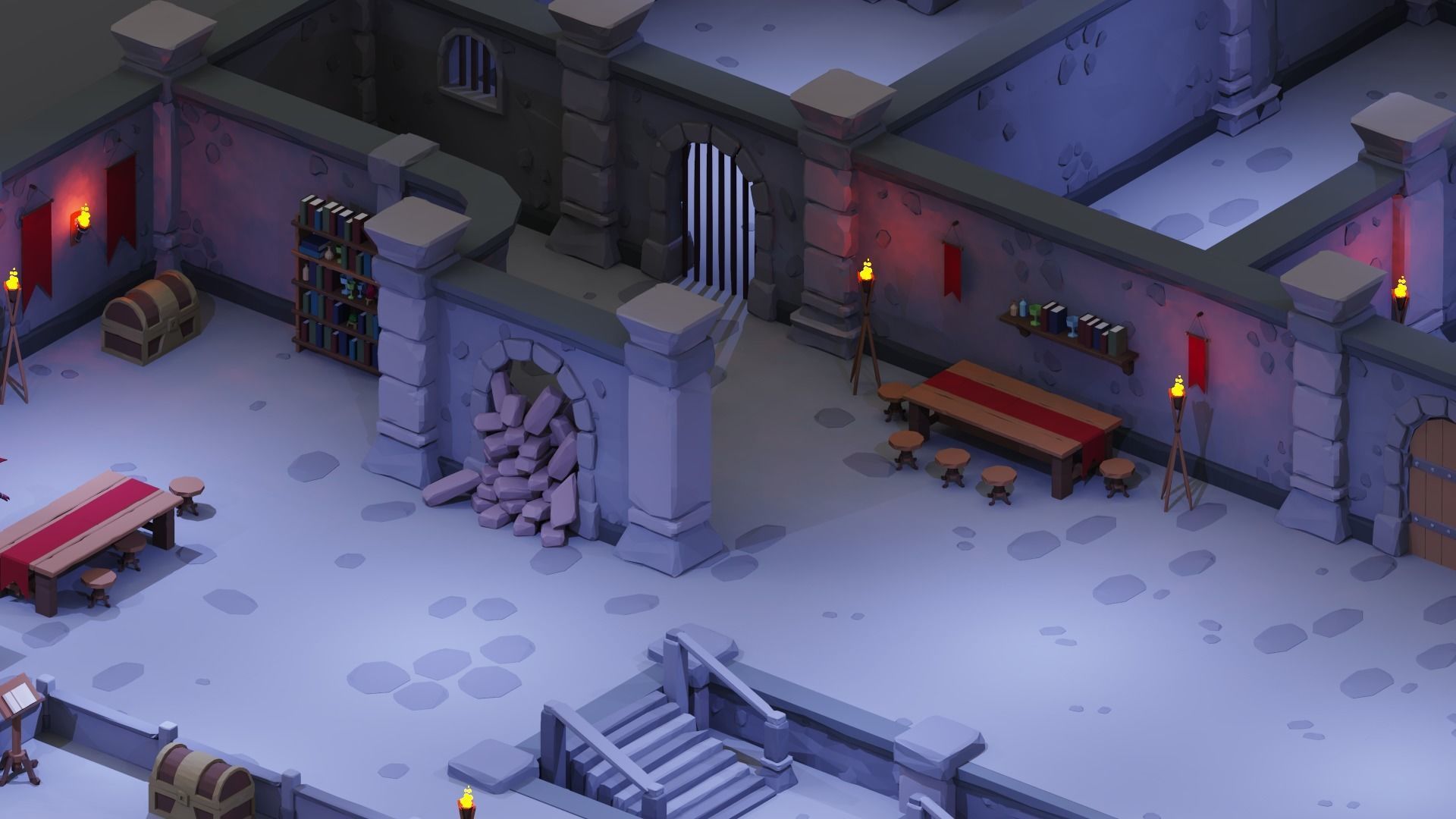 Dungeon Pack - 52 Assets Low-poly 3D model_6