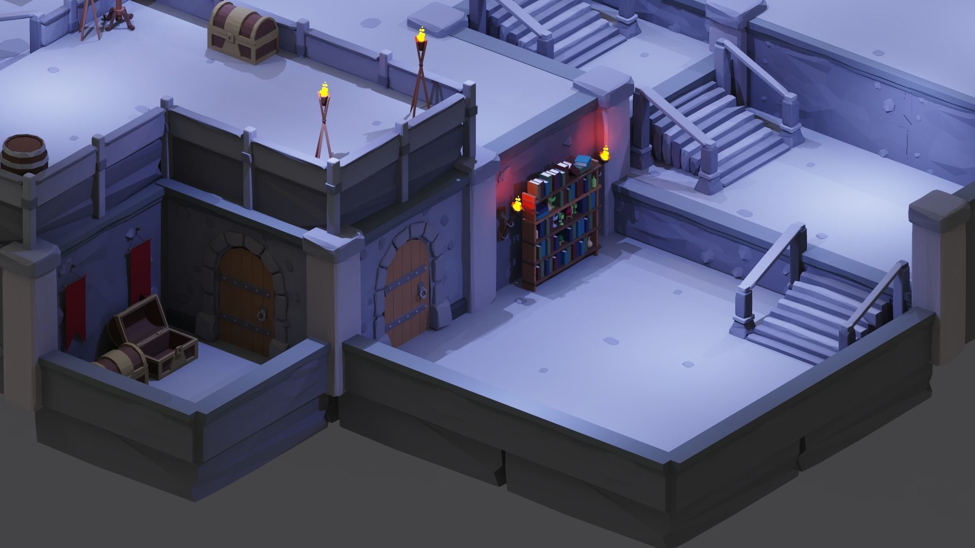 Dungeon Pack - 52 Assets Low-poly 3D model_4