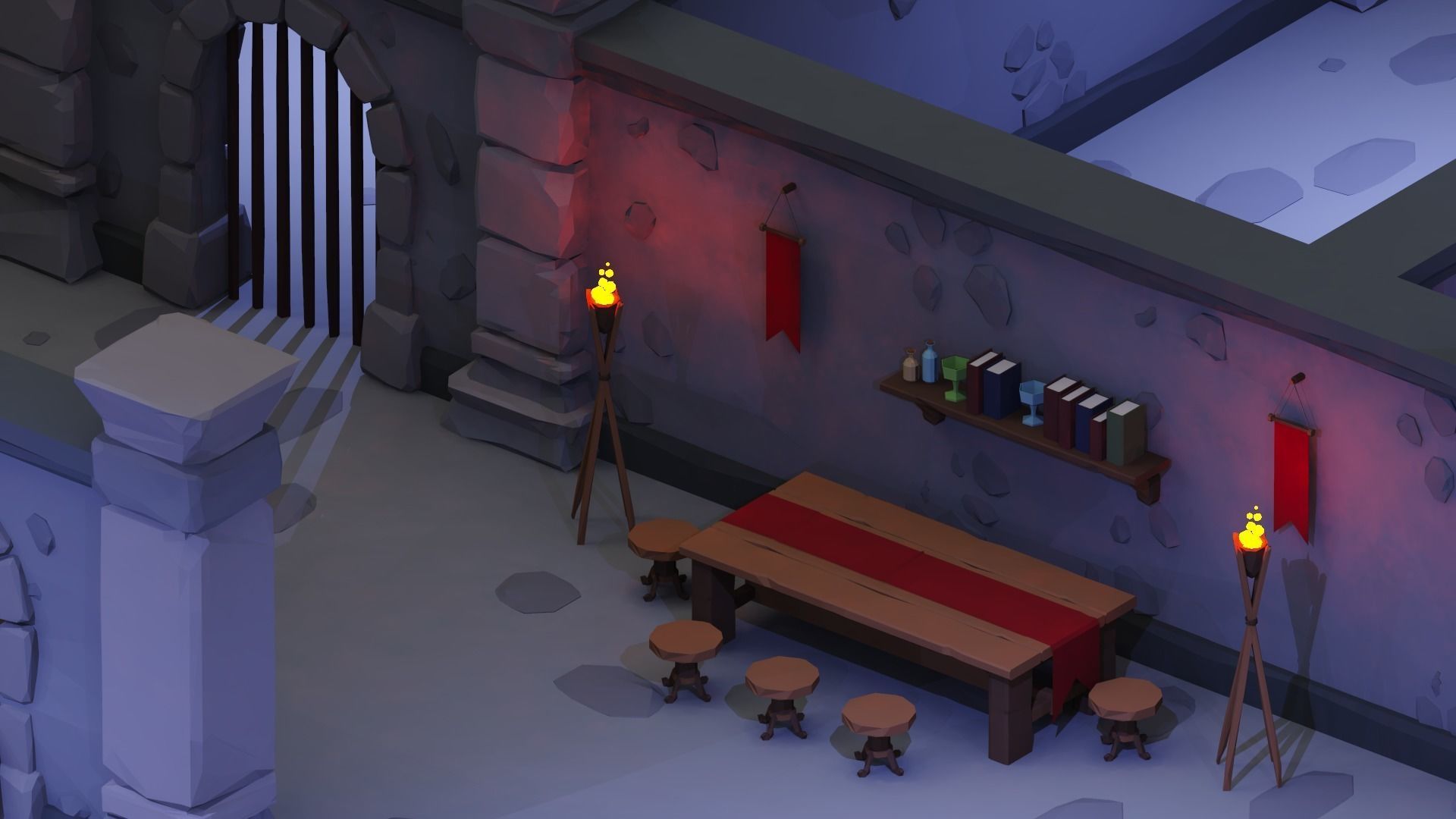 Dungeon Pack - 52 Assets Low-poly 3D model_8