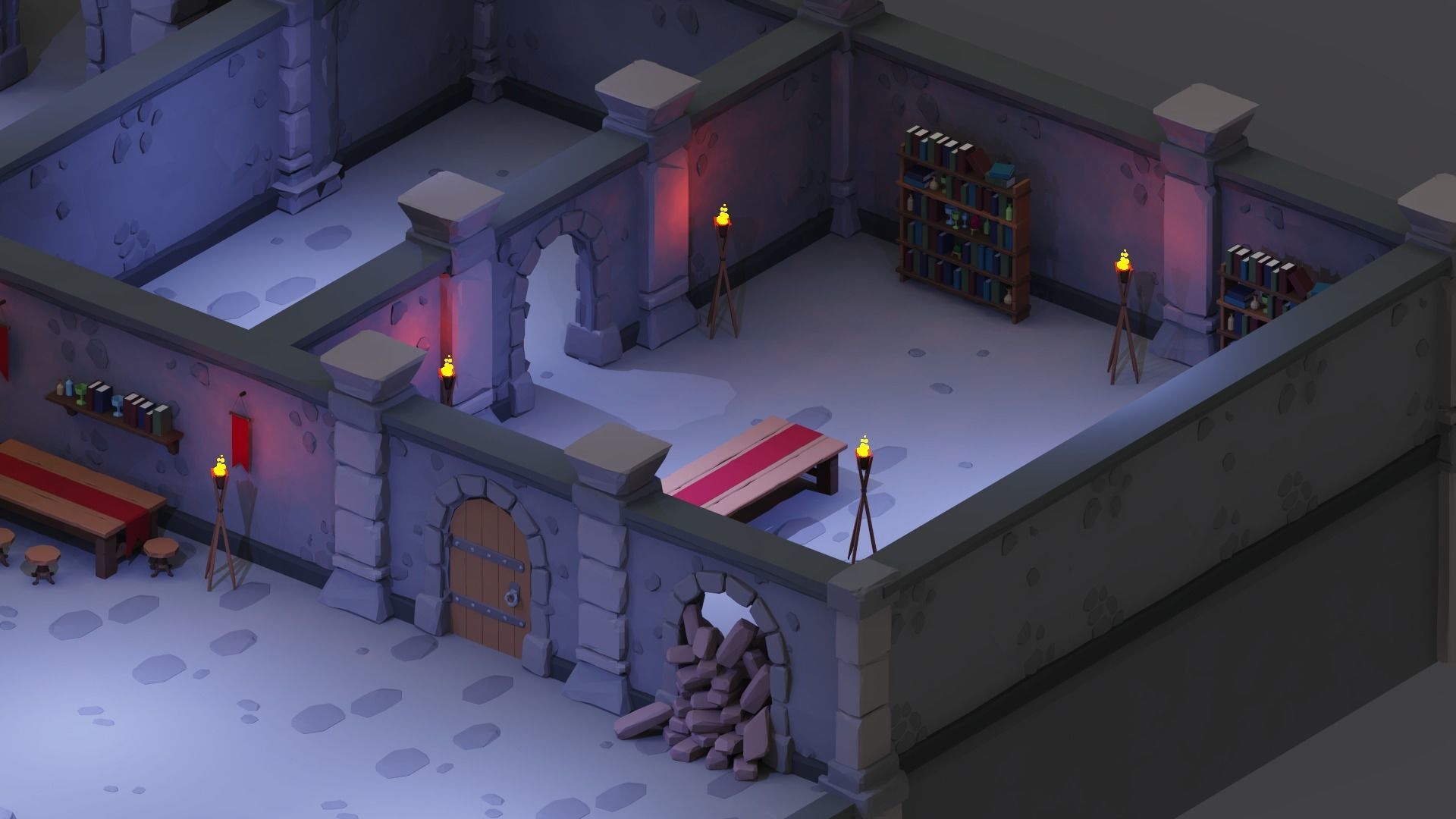 Dungeon Pack - 52 Assets Low-poly 3D model_2