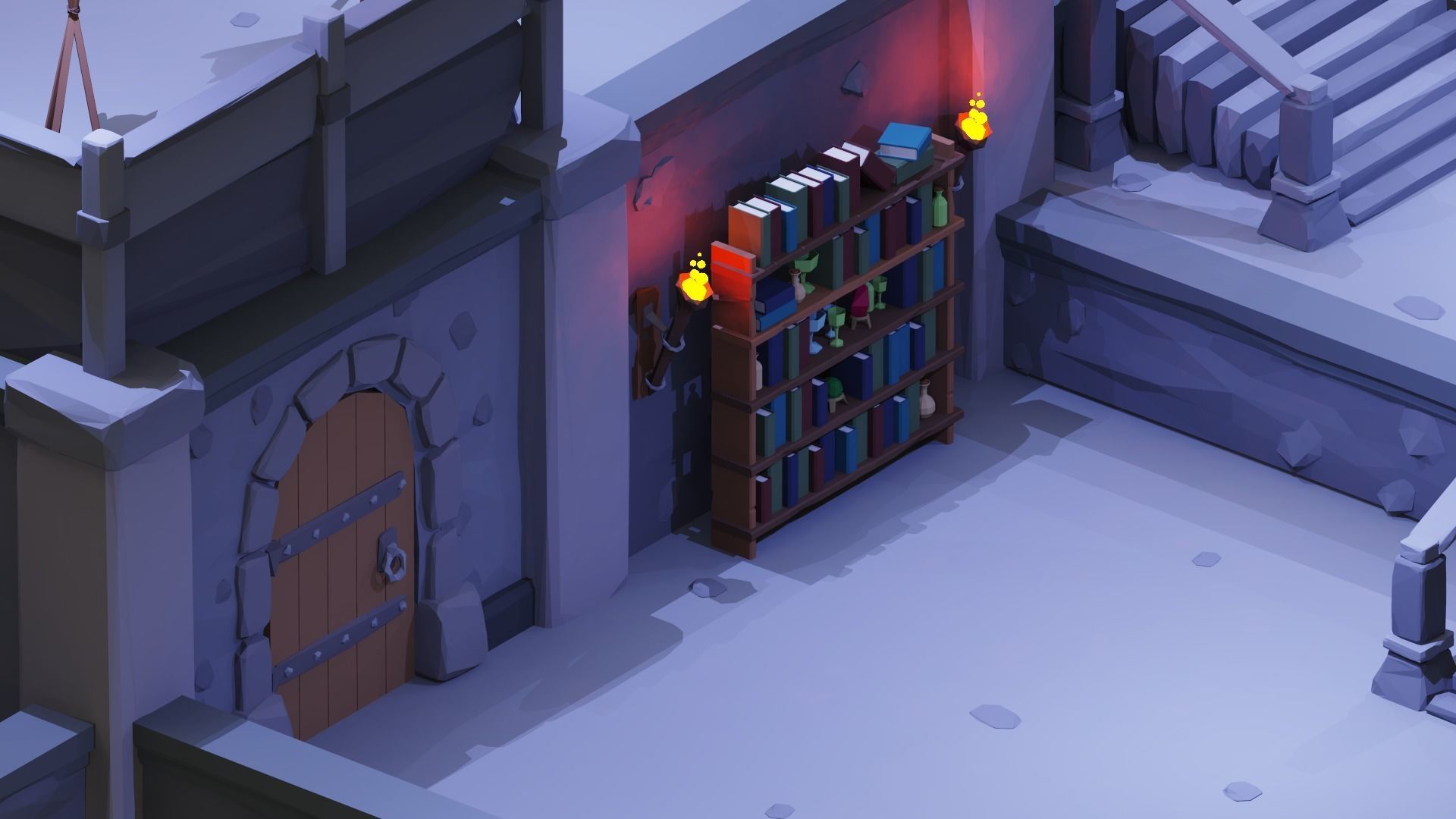 Dungeon Pack - 52 Assets Low-poly 3D model_10