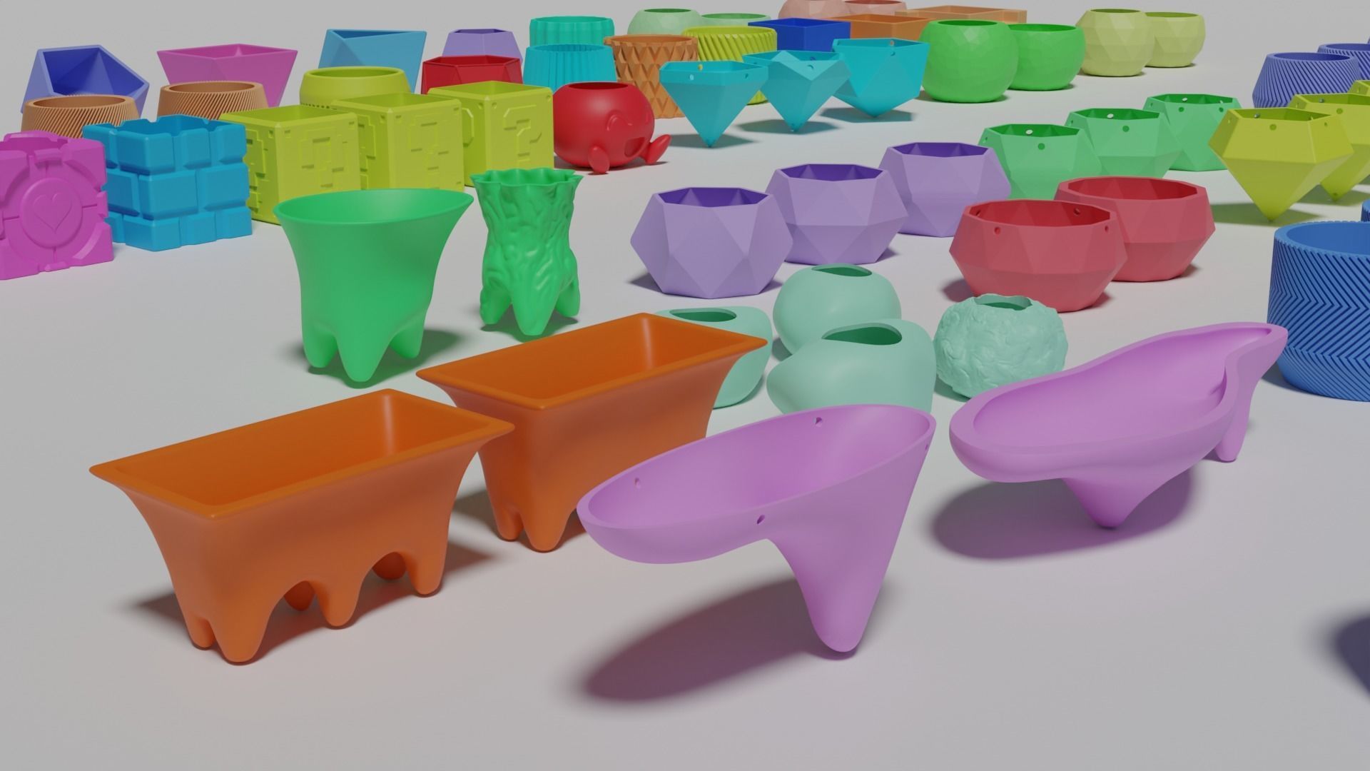 3D Printed 73  Flower pots for succulent plants  3D print model_10