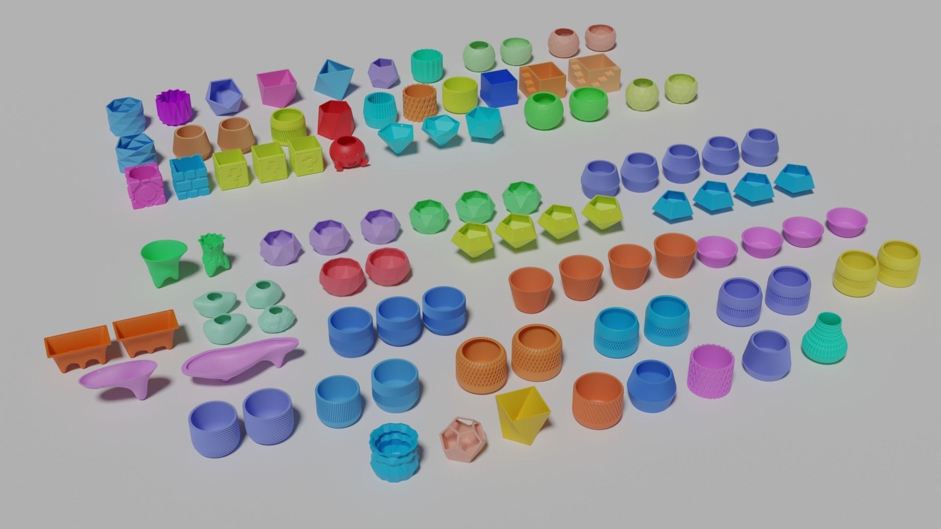 3D Printed 73  Flower pots for succulent plants  3D print model_3