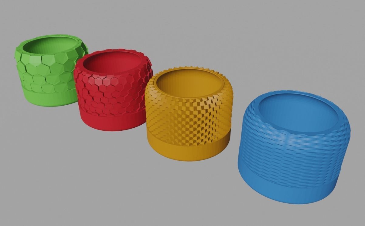 3D Printed 73  Flower pots for succulent plants  3D print model_6