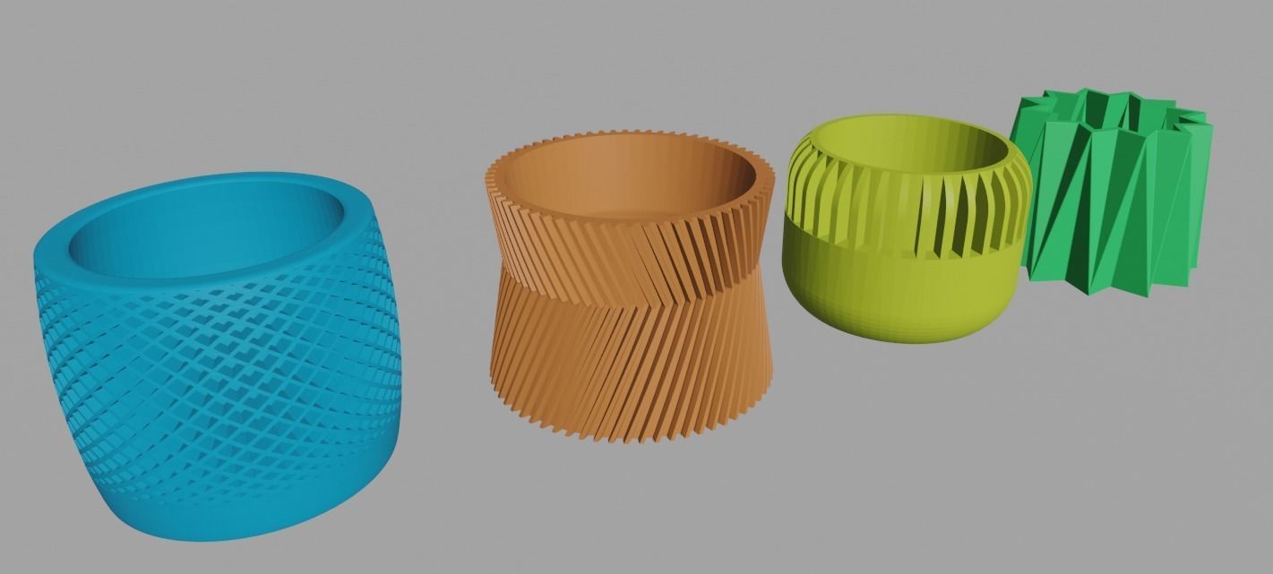 3D Printed 73  Flower pots for succulent plants  3D print model_7