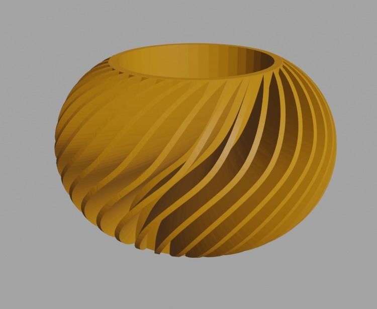 3D Printed 73  Flower pots for succulent plants  3D print model_9