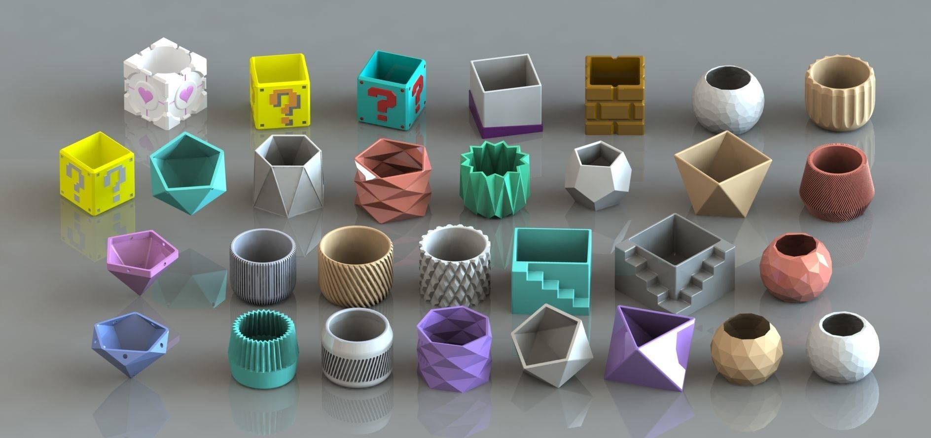 3D Printed 73  Flower pots for succulent plants  3D print model_16