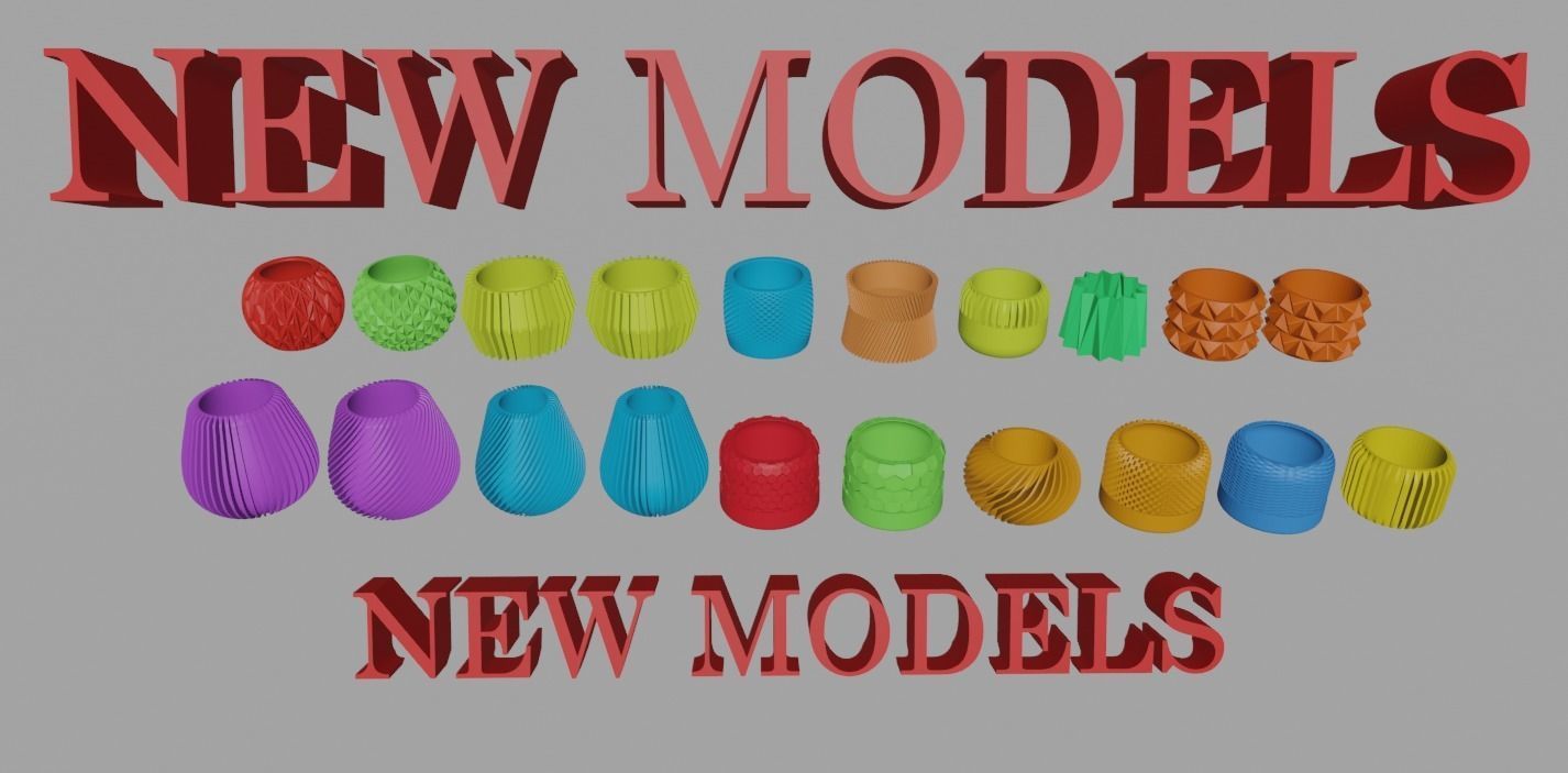 3D Printed 73  Flower pots for succulent plants  3D print model_2