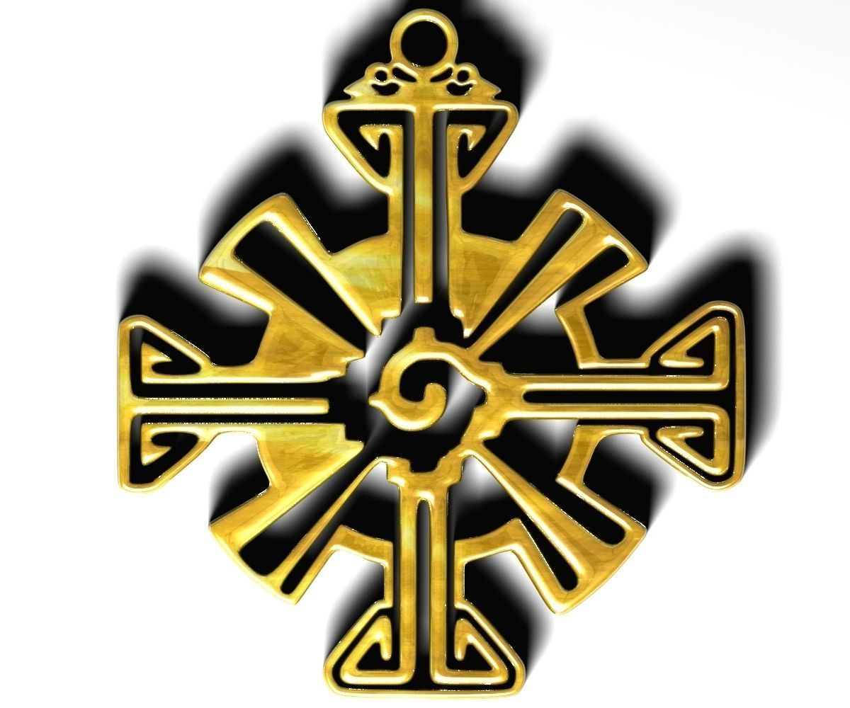 Hunab Ku Pendant 3D print model_1