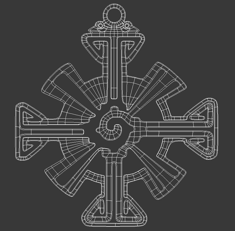 Hunab Ku Pendant 3D print model_2