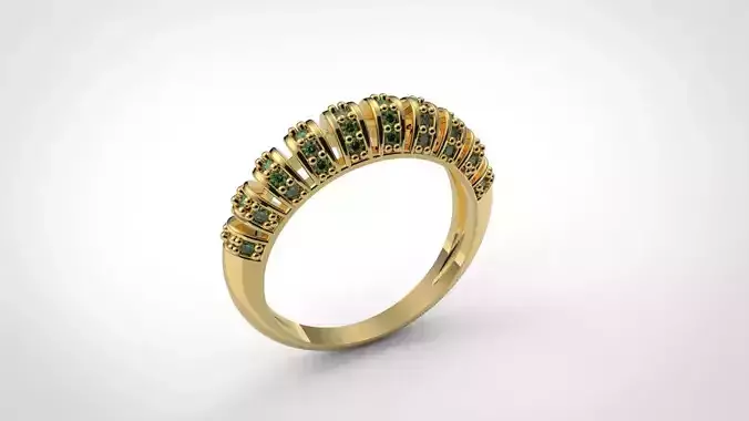 RING 6 gold with stones