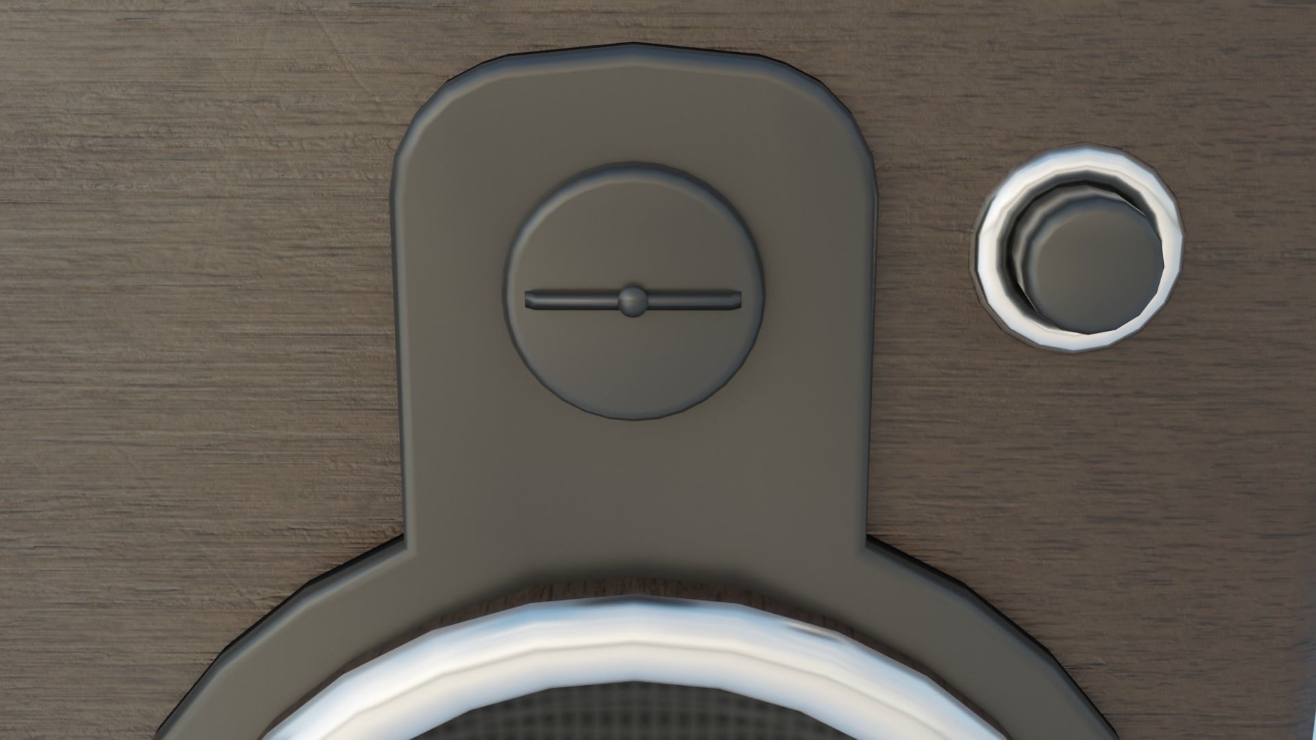 Modern Wooden Speakers Low-poly 3D model_5