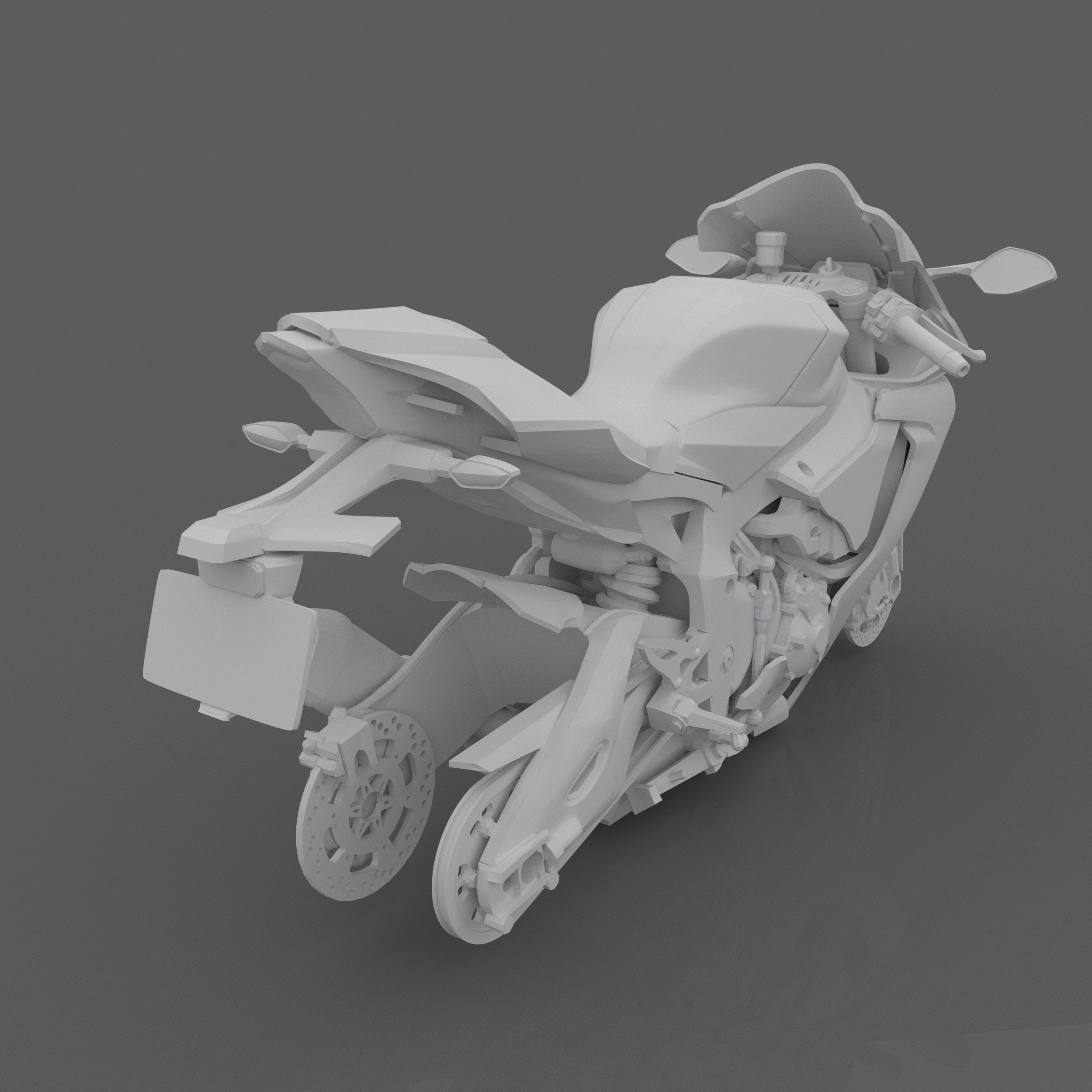 YAMAHA YZF - R1 3D MODEL CUSTOM READY PRINTING STL FILE 3D print model_12
