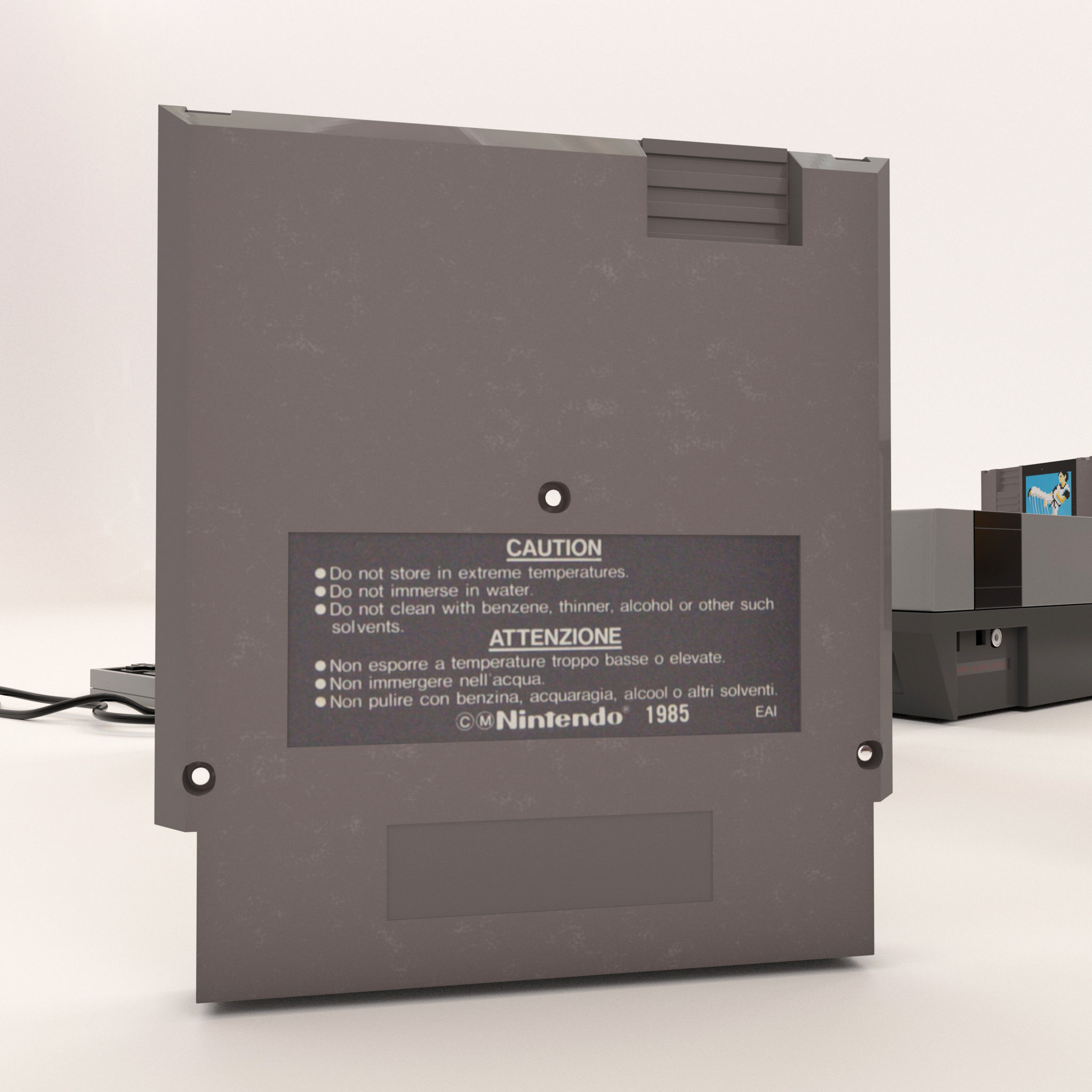 Nintendo Entertainment System Plus Games Pack Low-poly 3D model_5