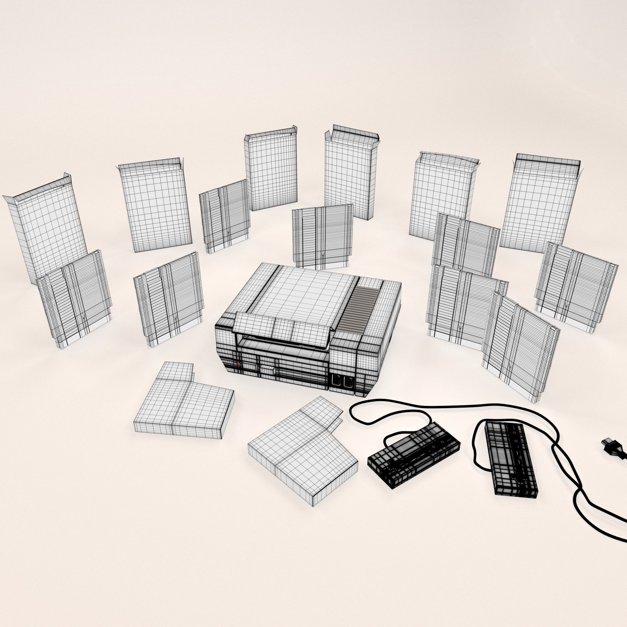 Nintendo Entertainment System Plus Games Pack Low-poly 3D model_6