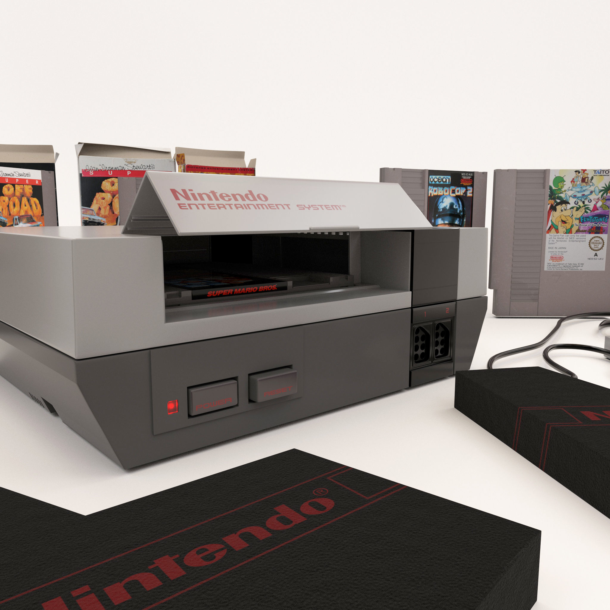 Nintendo Entertainment System Plus Games Pack Low-poly 3D model_4