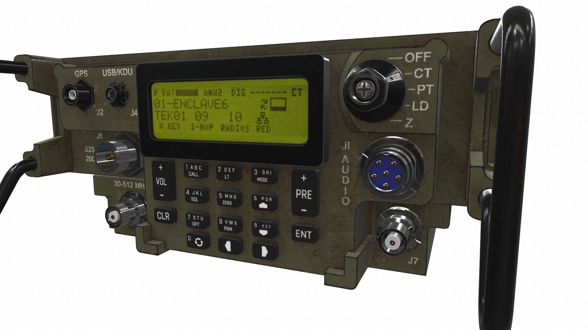 Radio military AN PRC-117G 3D model_6