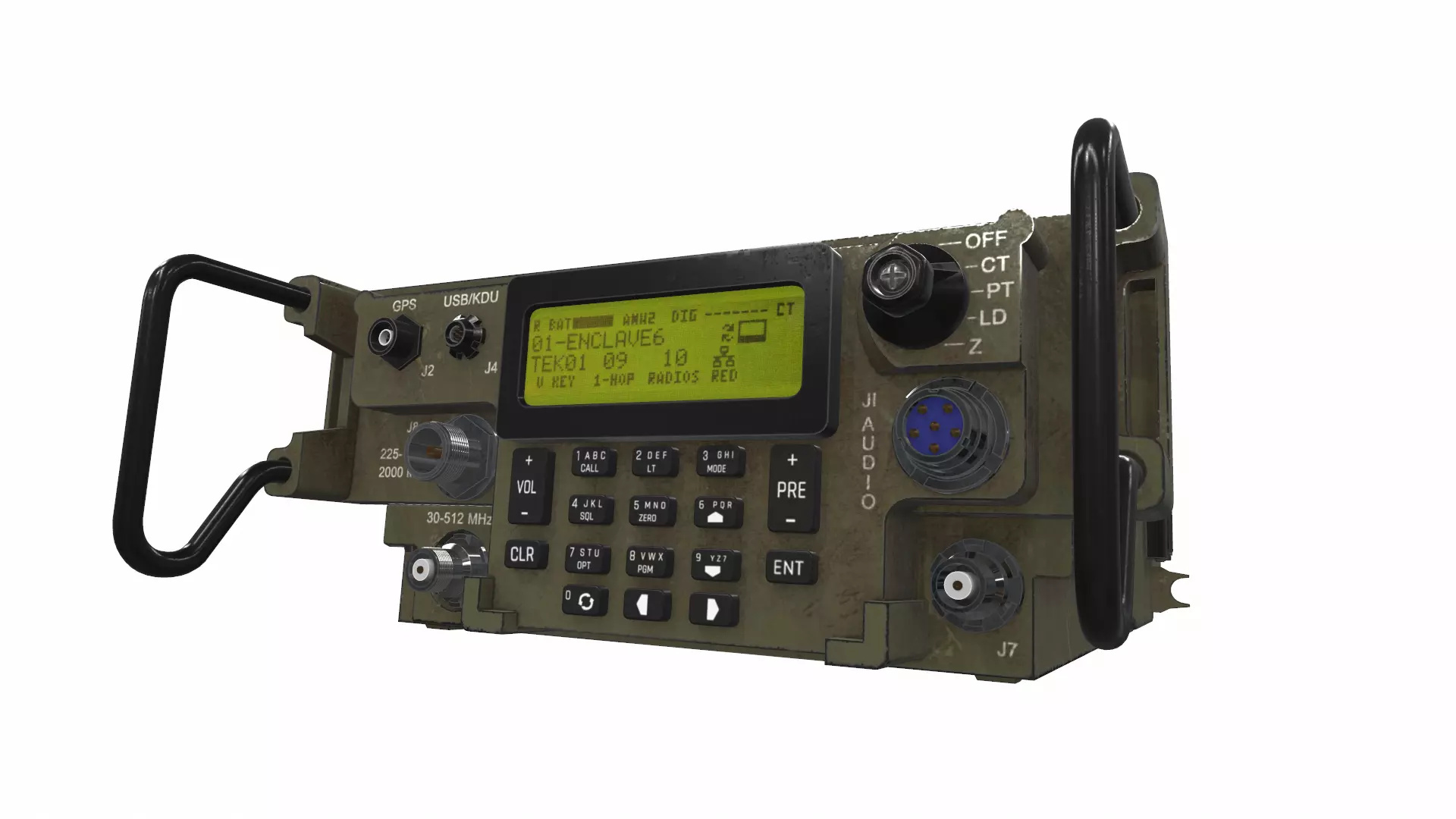 Radio military AN PRC-117G 3D model_0