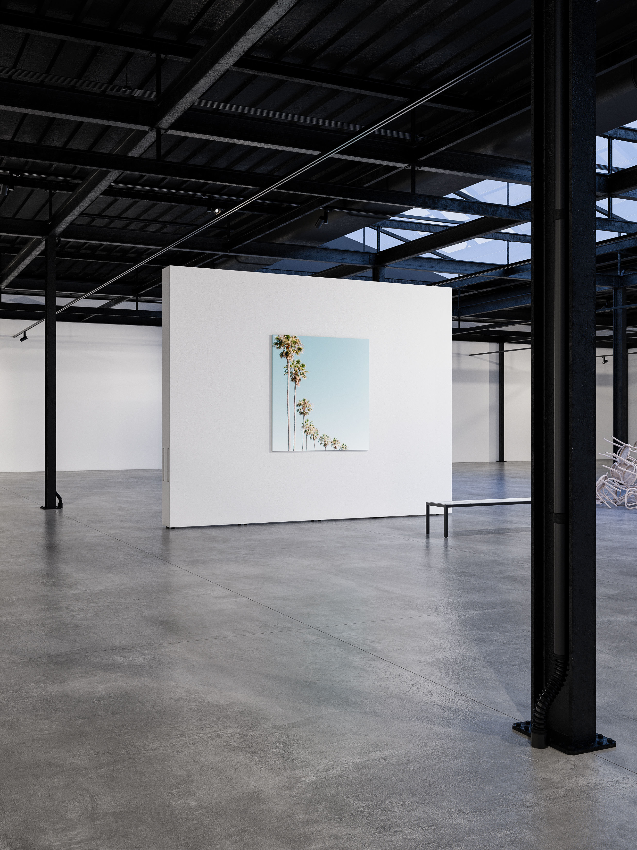 Contemporary Art Gallery Low-poly 3D model_4