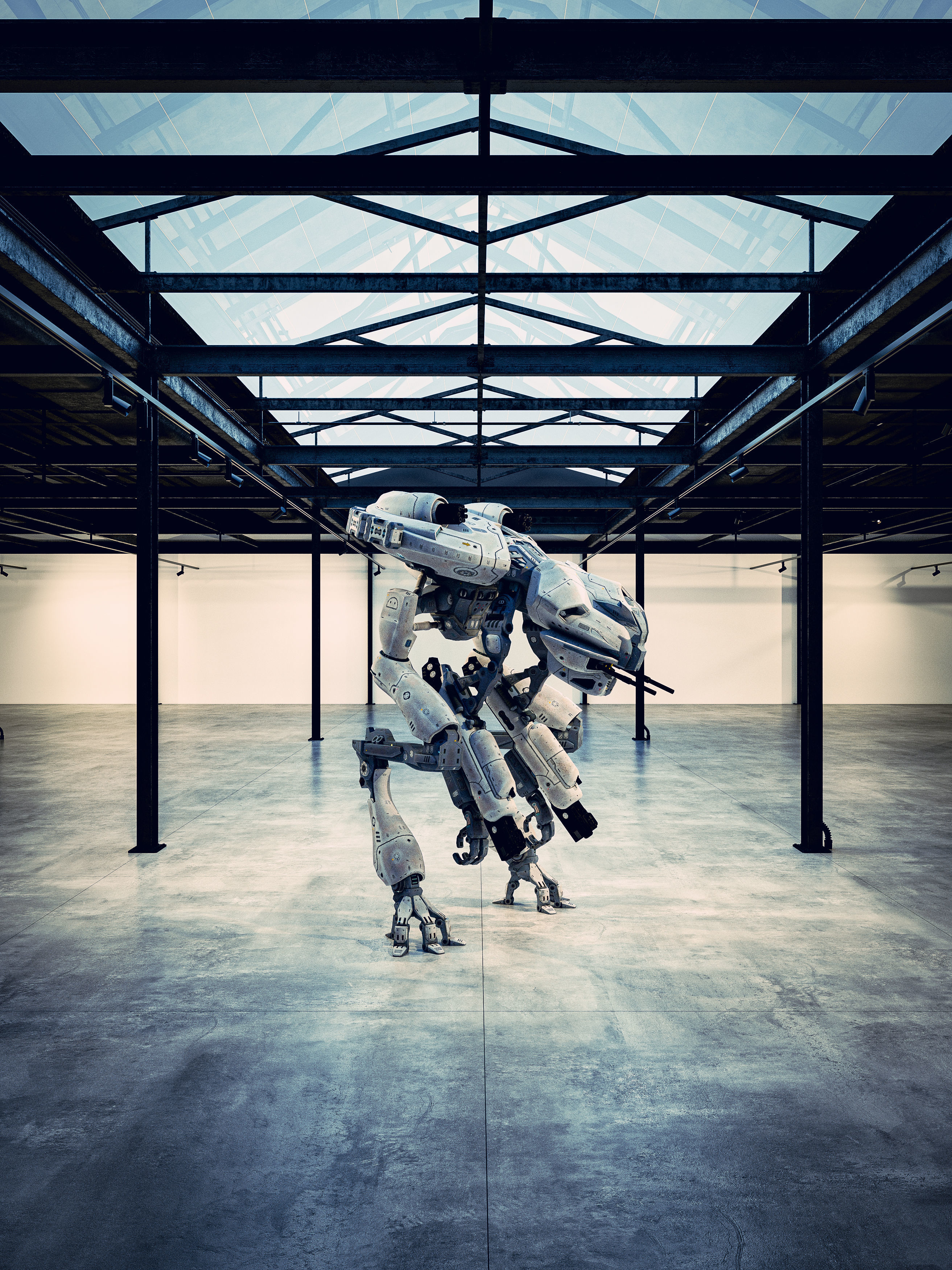 Contemporary Art Gallery Low-poly 3D model_11